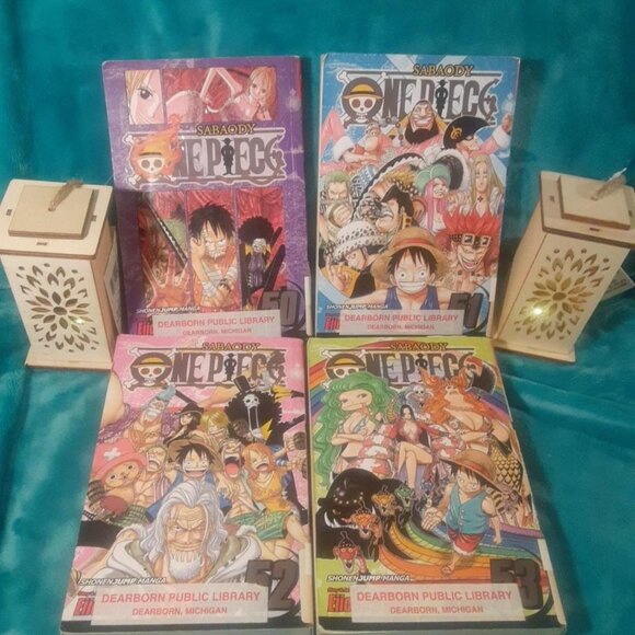 One Piece Sabaody 50, 51, 52, 53 By Eiichiro Oda, Viz 4 Ex-library Manga Lot - Picture 1 of 4